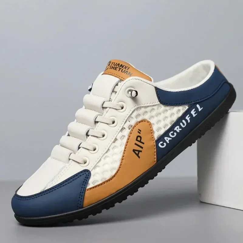 Men's Fashion Soft-soled Half Slippers Summer Trendy Bottom Casual Shoes Soft Sole Support Shoes Sneakers Half Drag Sandals 3