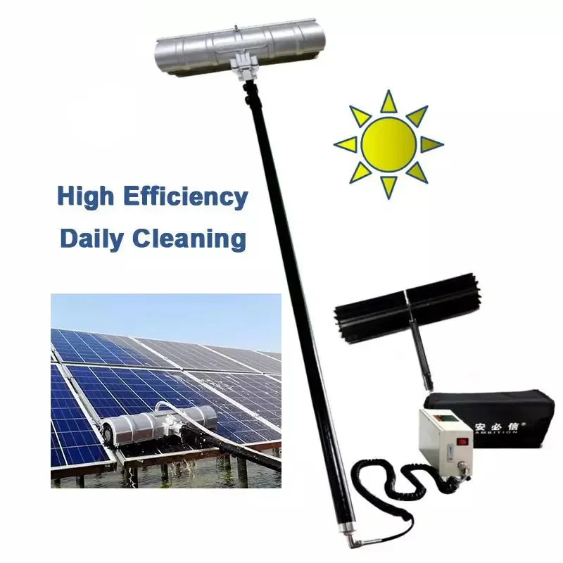 

Tailai new design solar panel cleaning rotating brush photovoltaic panel cleaning machine kit