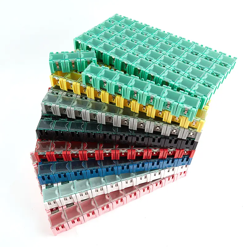 50Pcs/Set SMD SMT Electronic Component Container Mini Storage Boxes kit image 4