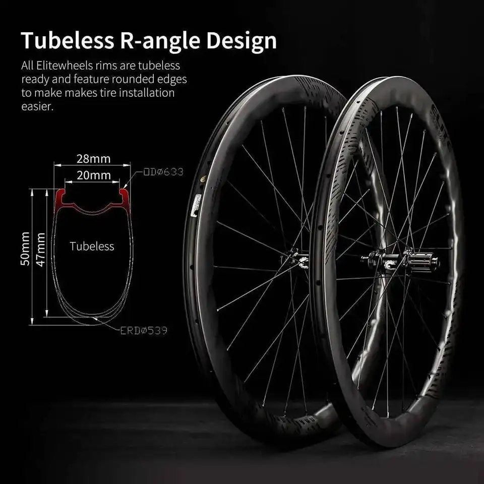 ELITEWHEELS PRO DISC 38 リアホイール Amazon.com : 700C Tubeless Compatible Clincher Road Disc Carbon