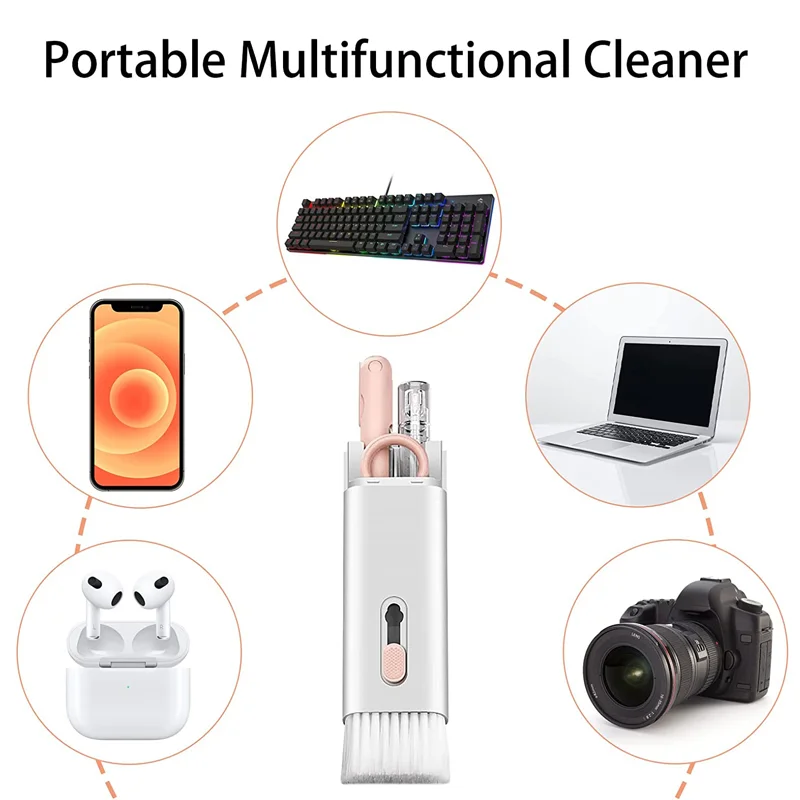 7-in-1 Computer Keyboard Cleaning Brush Kit Electronics Dust Cleaner Kit Bluetooth Earphone Cleaning Pen Tools for Airpods 3 Pro 5