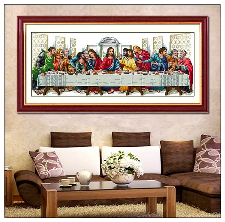 164*75cm Needlework DIY The Last Supper cross stitch Jesus Christ cross stitch Sets For Embroidery kits Home Decoration cross stitch kit cross stitch tools