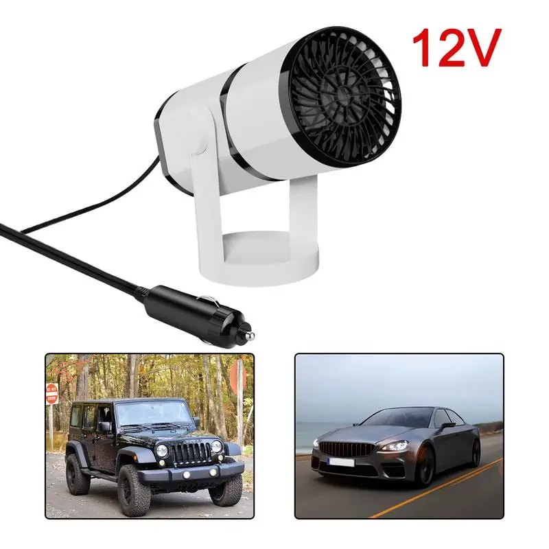 

Car Defroster 2 In 1 Anti-Fog Car Heater Heating Cooling Fan With 360 Rotating Base 12V 150W For Truck Rv Trailer Windshield