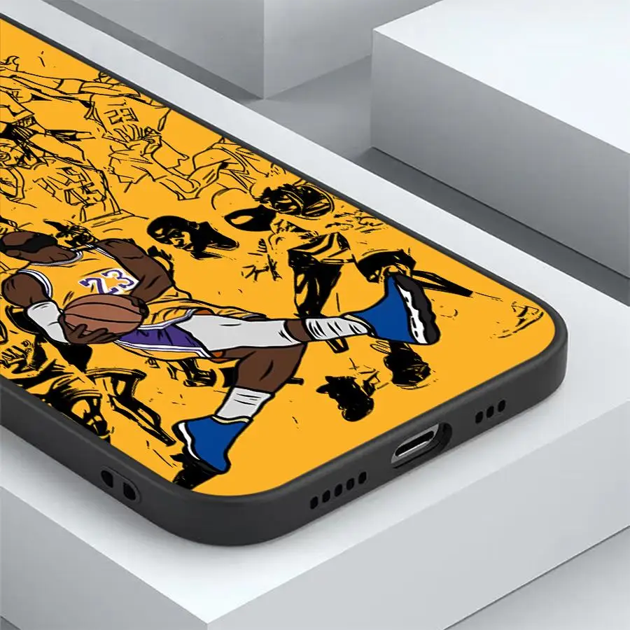 Cartoon Basketball Star Soft Shell Phone Case