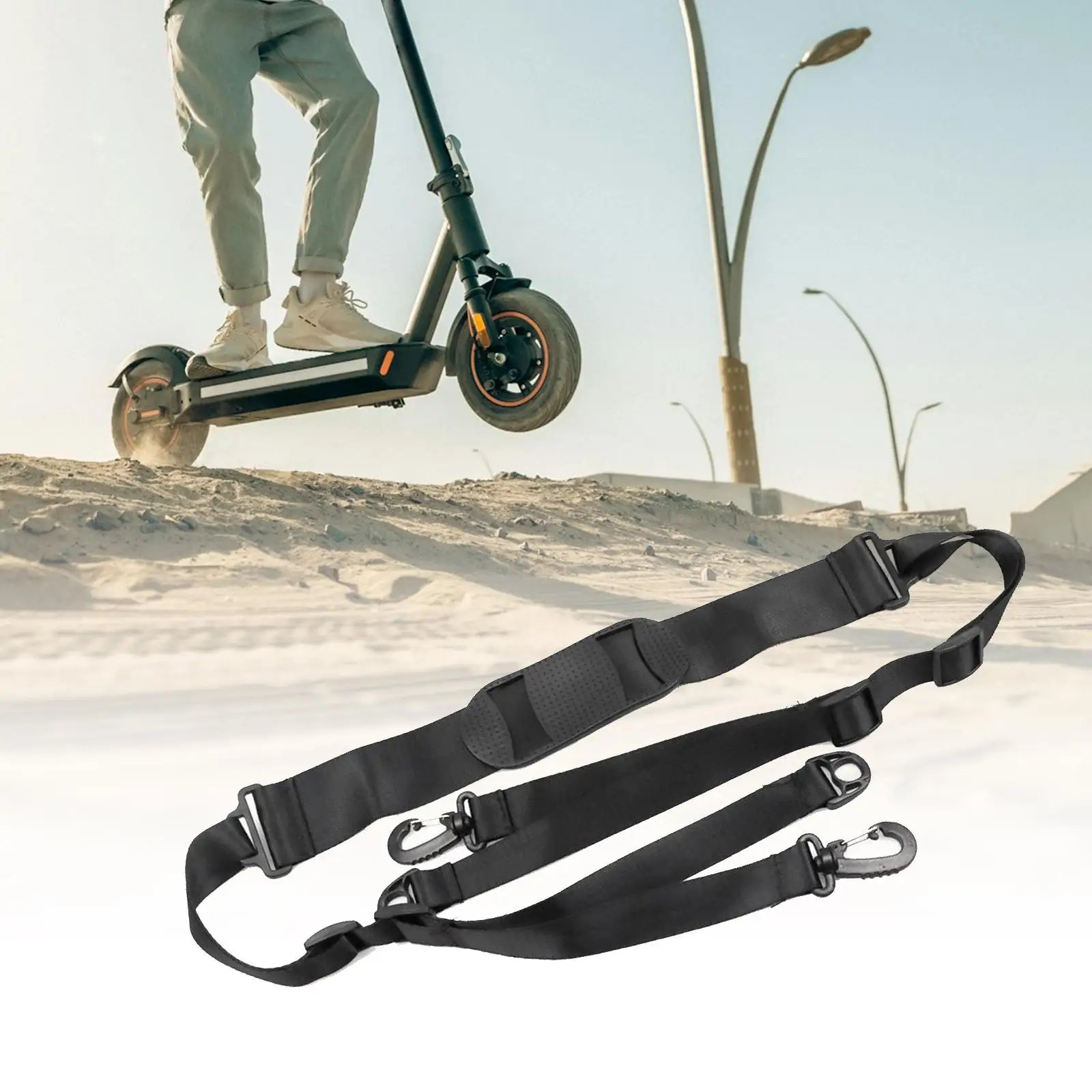 Scooter Shoulder Strap with Non Slip Shoulder Pad for Balance Bikes Yoga Mat