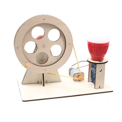 Compact DIY Hand Crank Generator Light Bulb Kit for STEM Learning and Educational Fun (Style 1)