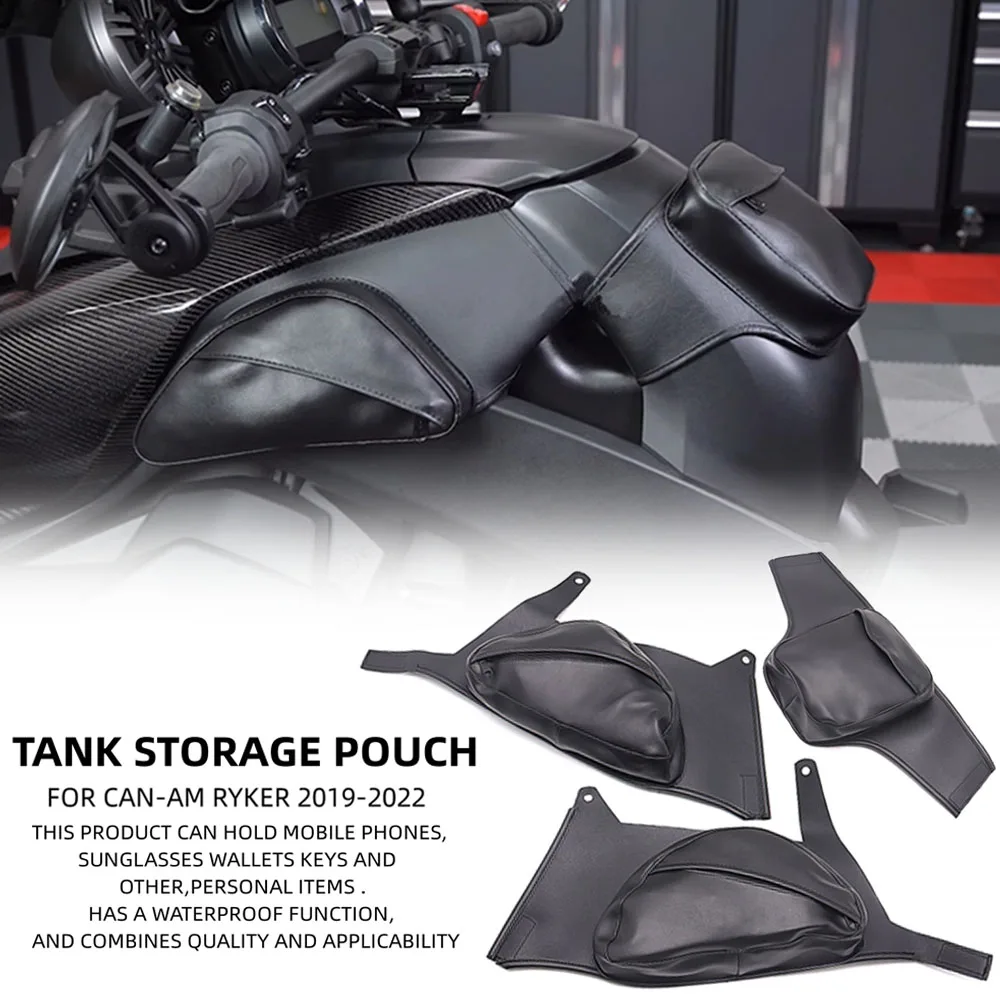 

NEW Motorcycle Fuel Tank Storage Bags Kit For Can-Am Ryker 2019-2022 Fuel Tank Bag Top Tank Storage Pouch Dual Side Tank Pouches