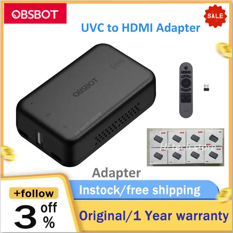 InstockOBSBOTcamSignalTranscodeUVCCameratoHDMIAdapter