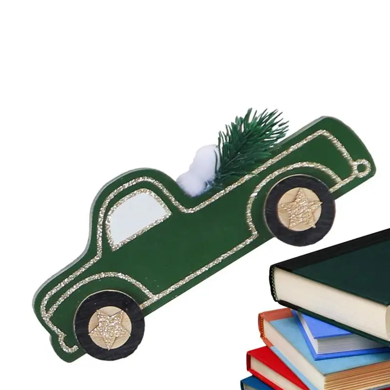 

Модные темно-зеленые украшения для автомобиля, деревянные украшения для автомобиля, Рождественское украшение, маленькие украшения для автомобиля, настольное Рождественское украшение