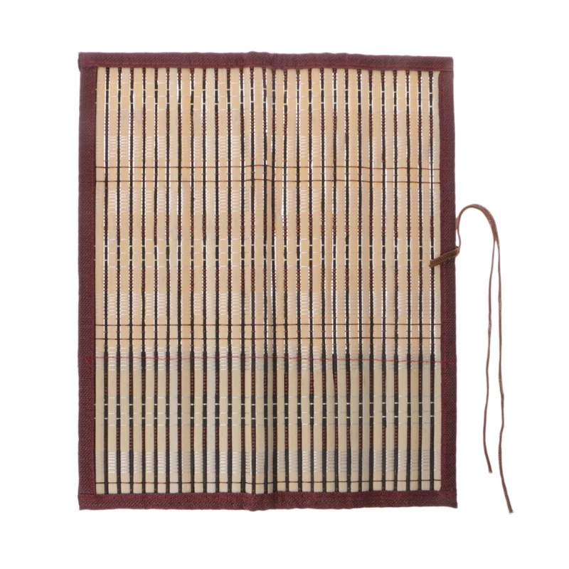 Painting Brush Holder Bamboo Rolling Bag Calligraphy Pen Case Curtain Pack For Art Supplies