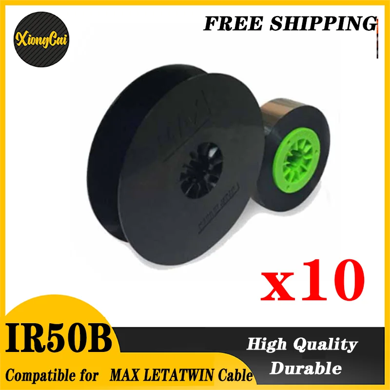 Fita de Tinta Lm-ir50b Preto para Max Letatwin Cabo id Impressora Máquina Rotulação Eletrônica Lm550a e