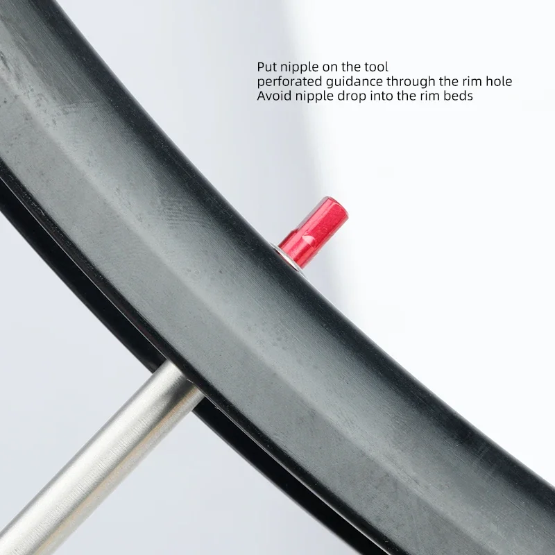 Bike Nipple Spoke Insertion Tool Anti-corrosion Bicycle Nipple Perforated Guidance Tool for Wheel Building Bike Accessories