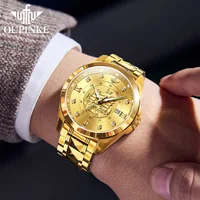 OUPINKE montres pour hommes haut de gamme importation suisse montre-bracelet mécanique automatique véritable or modèle de voilier montre de luxe pour hommes 3302 5