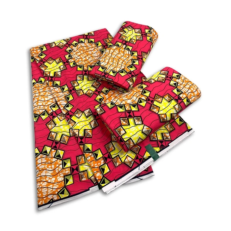 

Африканский оригинальный воск икань хлопковый материал, высококачественный принт, воск Анкары для шитья, 6 ярдов, Женская ткань для платья, африканская ткань