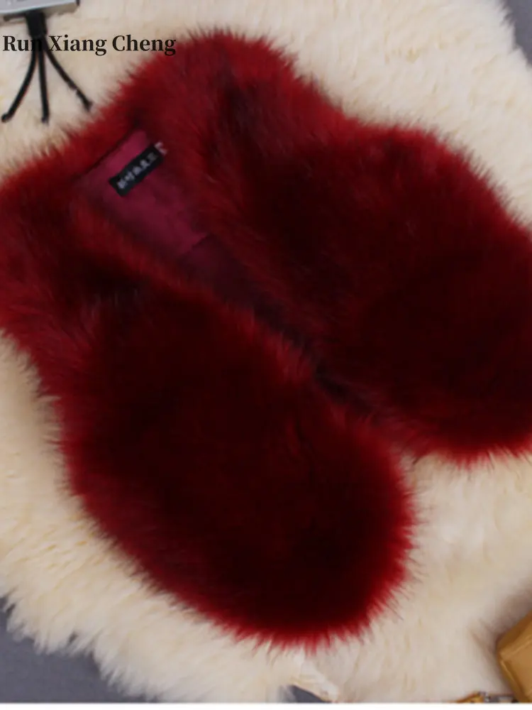 2023 Free Shipping Faux Mixed Fox Fur Faux Fur Fashion Short Coat for Urban Leisure and Minimalist High Street Style Solid Color