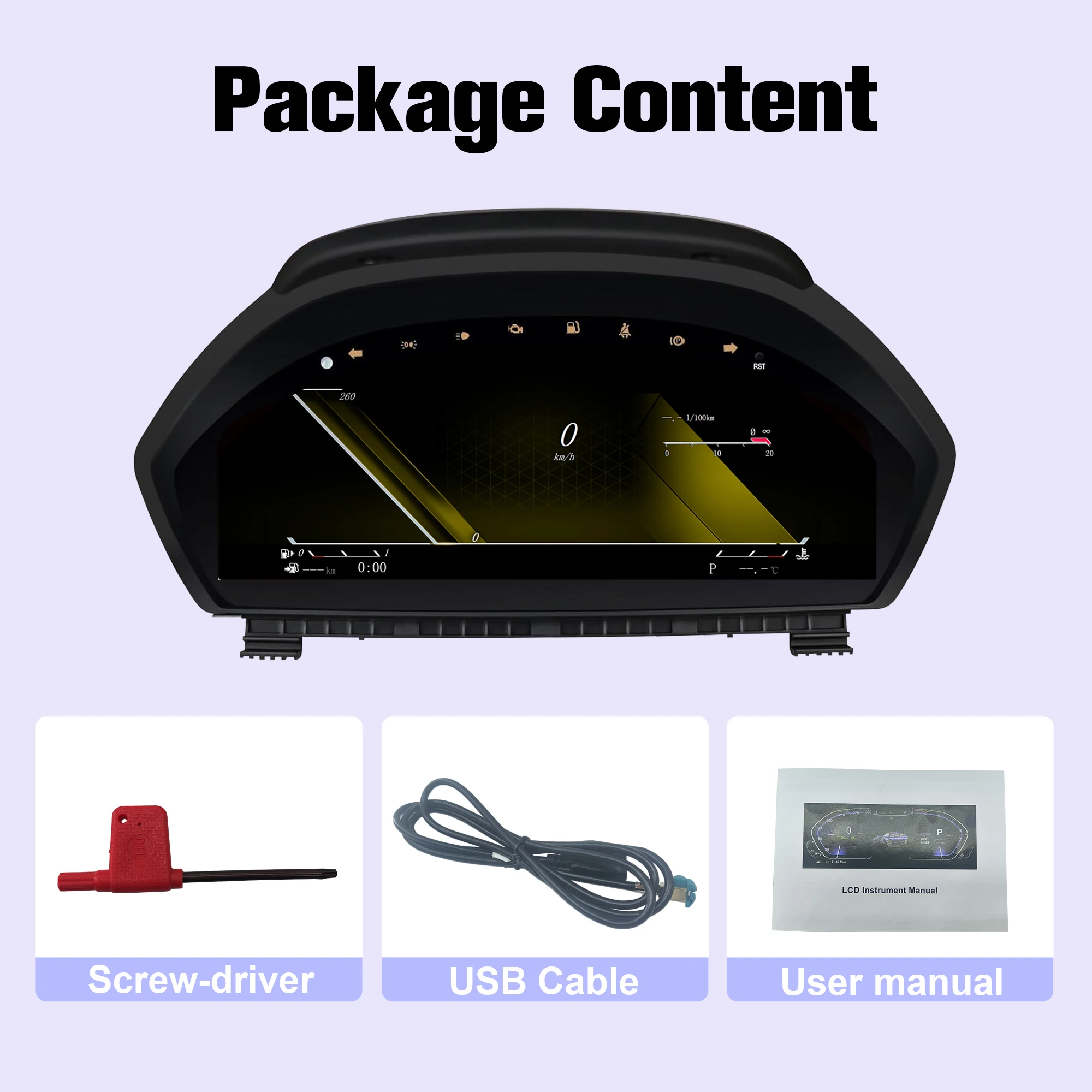12.3’’ Digital Instrument Cluster For BMW F30 F31 GT-F34 F32 F33 F36 Speedometer
