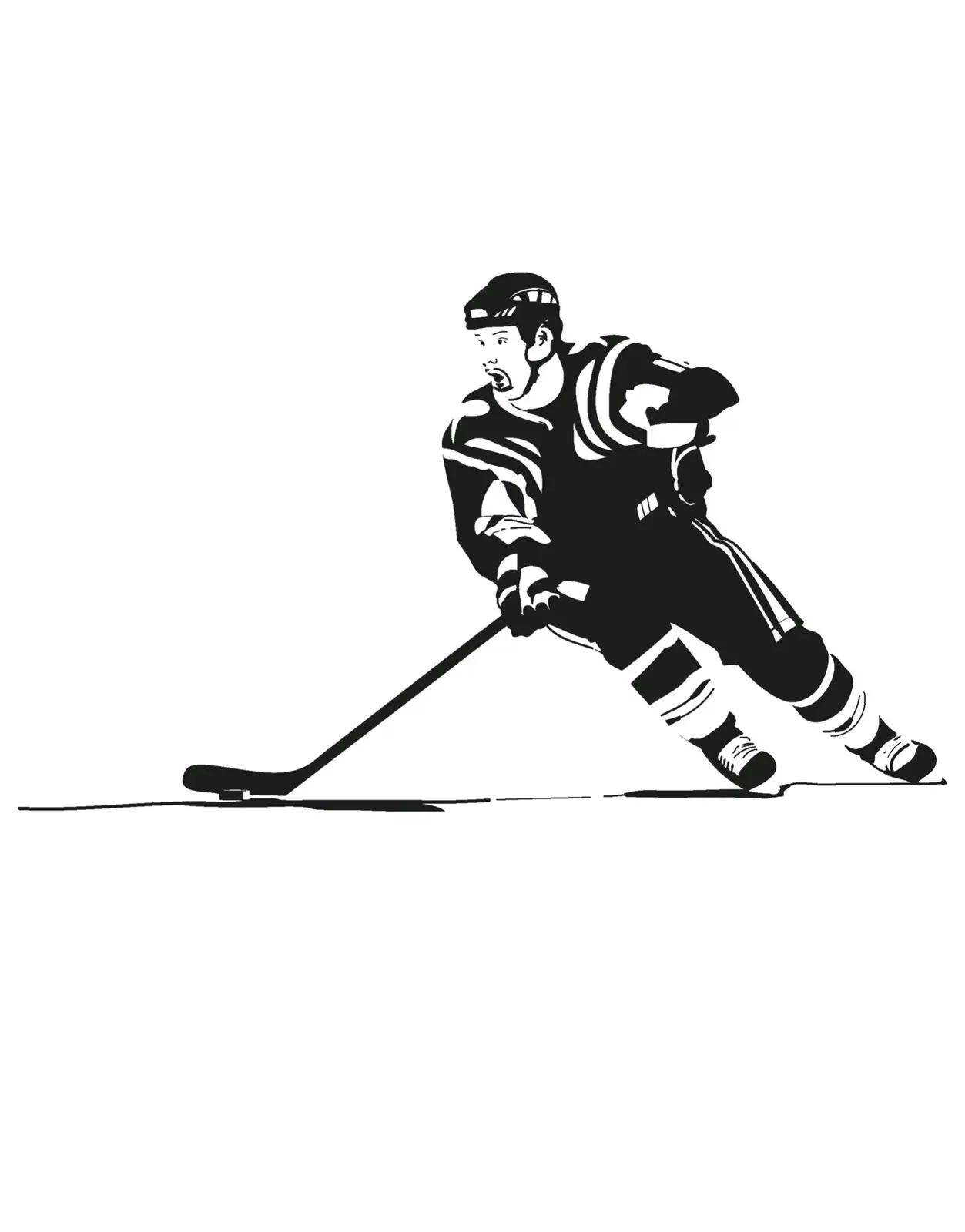 

Hockey Player Wall Art Stickers Decal Decor Vinyl Poster Mural wallpaper removeable Custom DIY Kids gift