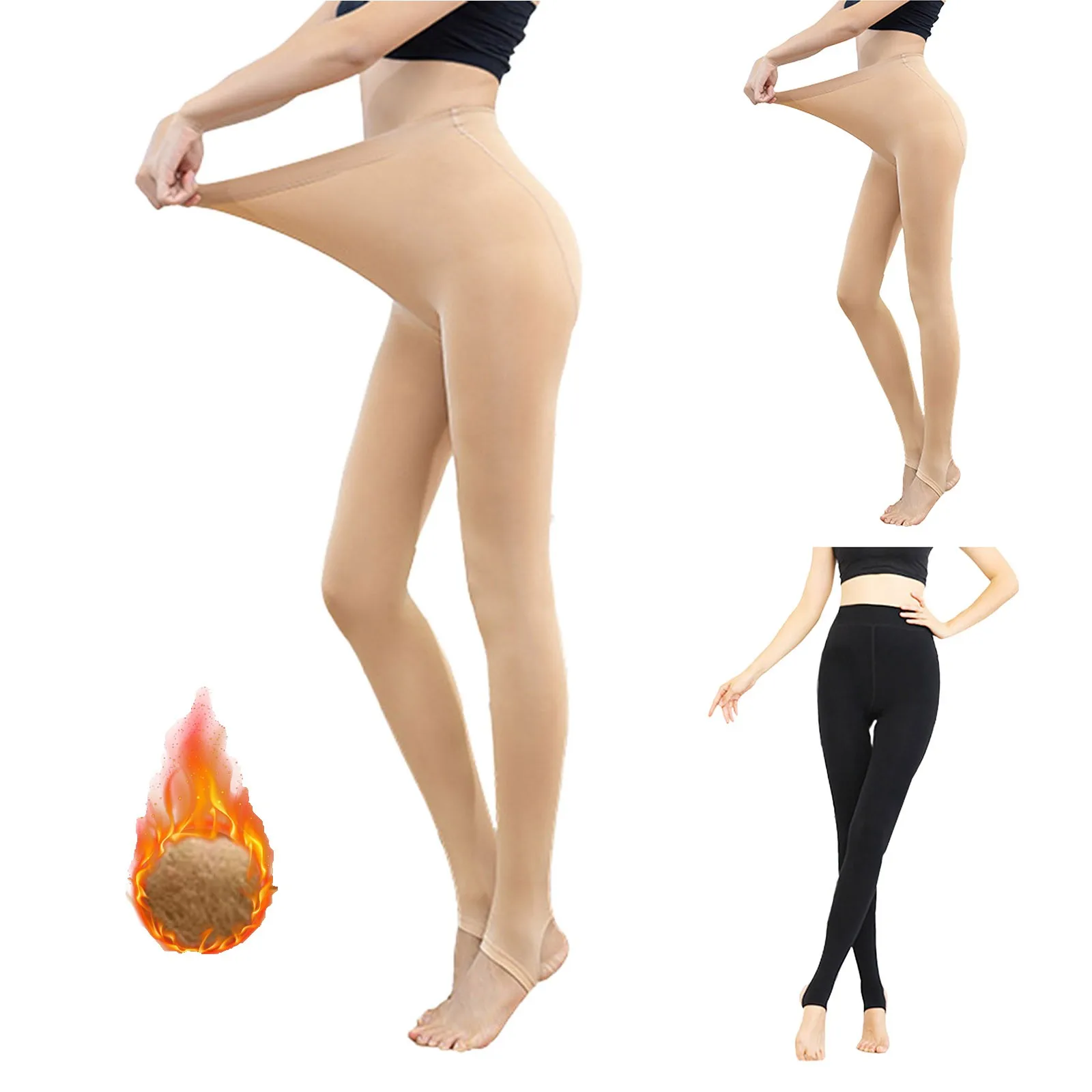 

Tights Lined Warm Women Fleece Warm Fashion Pants Pantyhose Leggings Pants Brushed Winter Thick Pants
