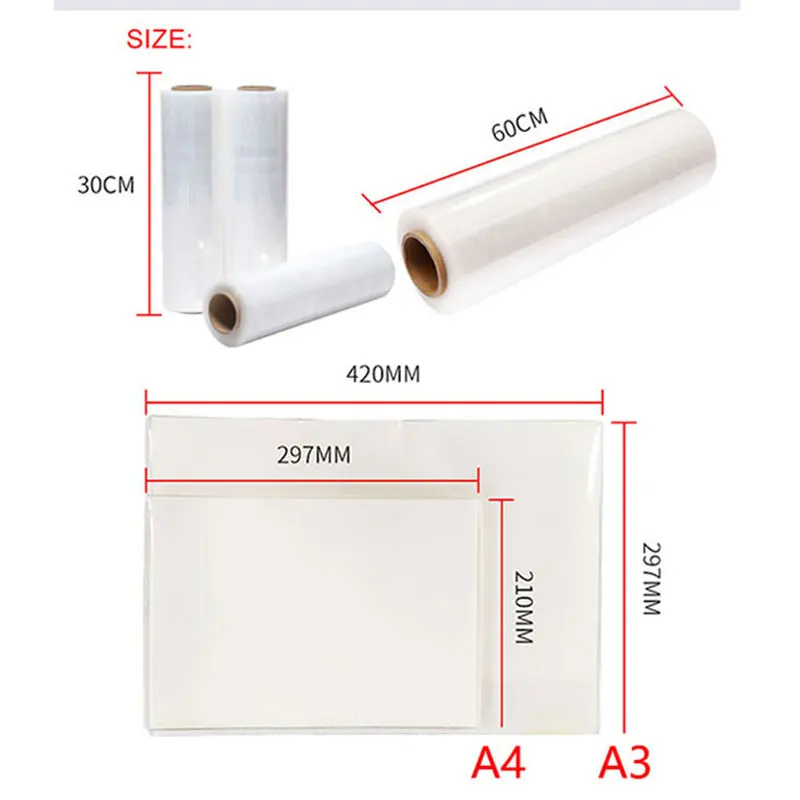 Fcolor 60cm*100m DTF PET 필름 롤, XP600 R1390 L1800 L805 DTF 프린터용 티셔츠 직접 열전사 필름, 핫 필링 필름