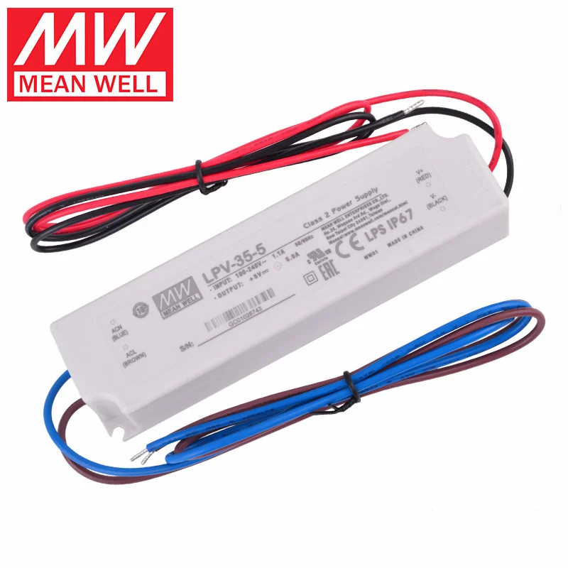 Versatile Meanwell LED Power Supply - Multiple Voltage Options Available