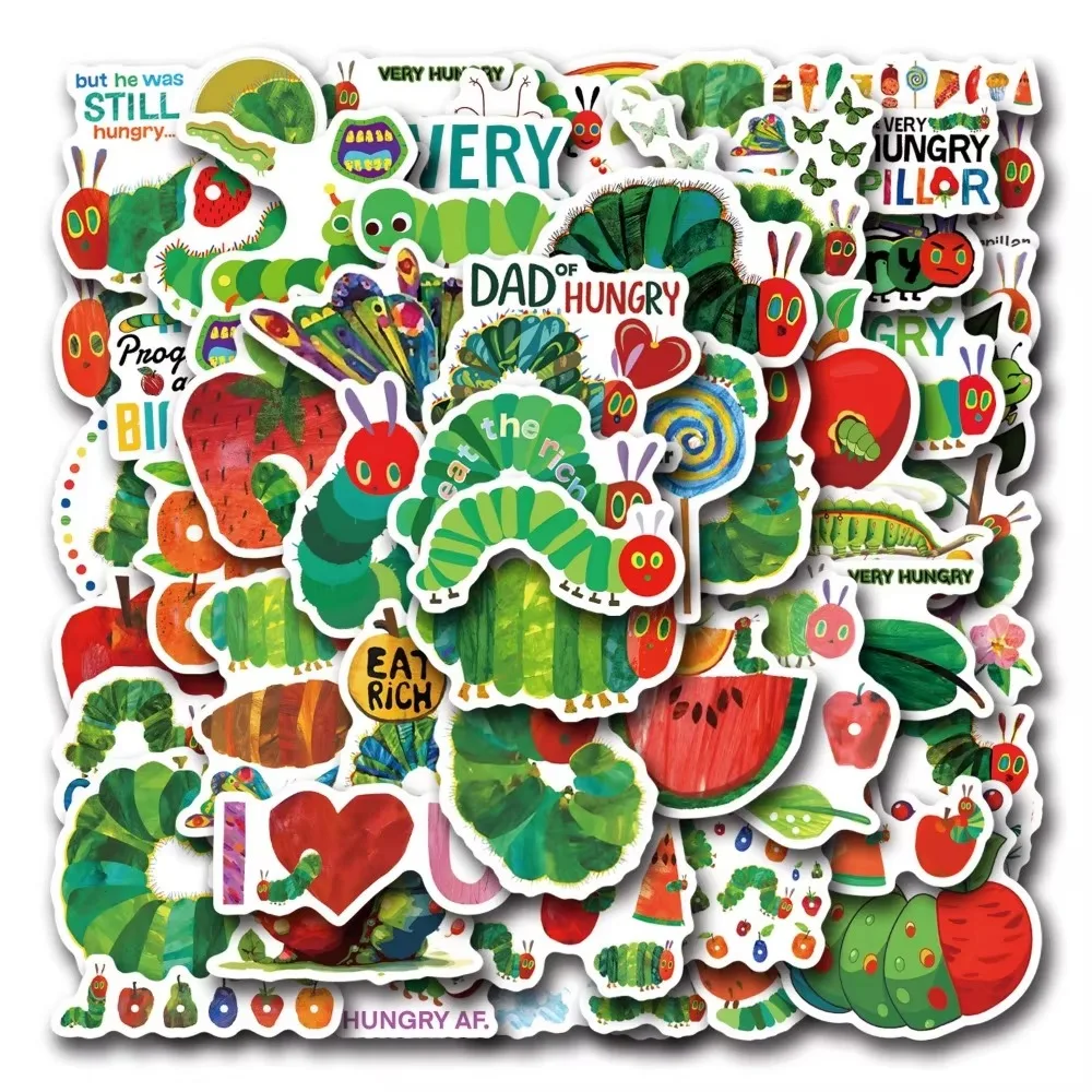 55PCS Funny The Very Hungry Caterpillar Stickers Cartoon DIY ...
