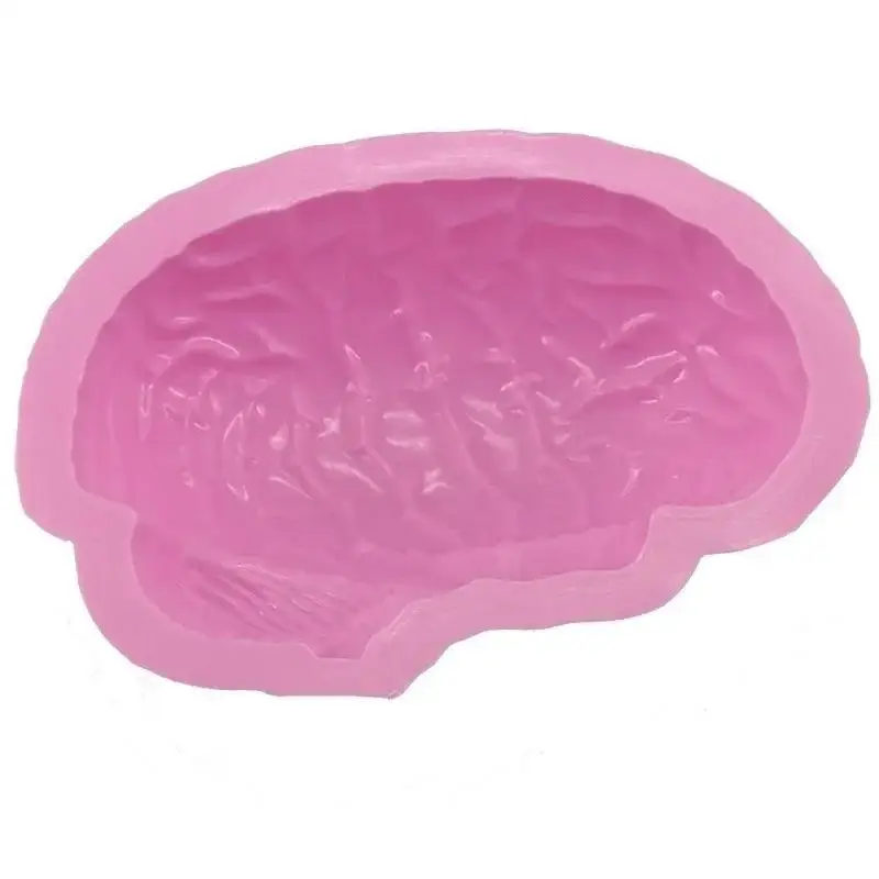 Silicone Pudding Dessert Mold Cake Creative Prank Mold Human Brains Shape Kitchen Easy To Fall Off Baking Tray Baking Tool