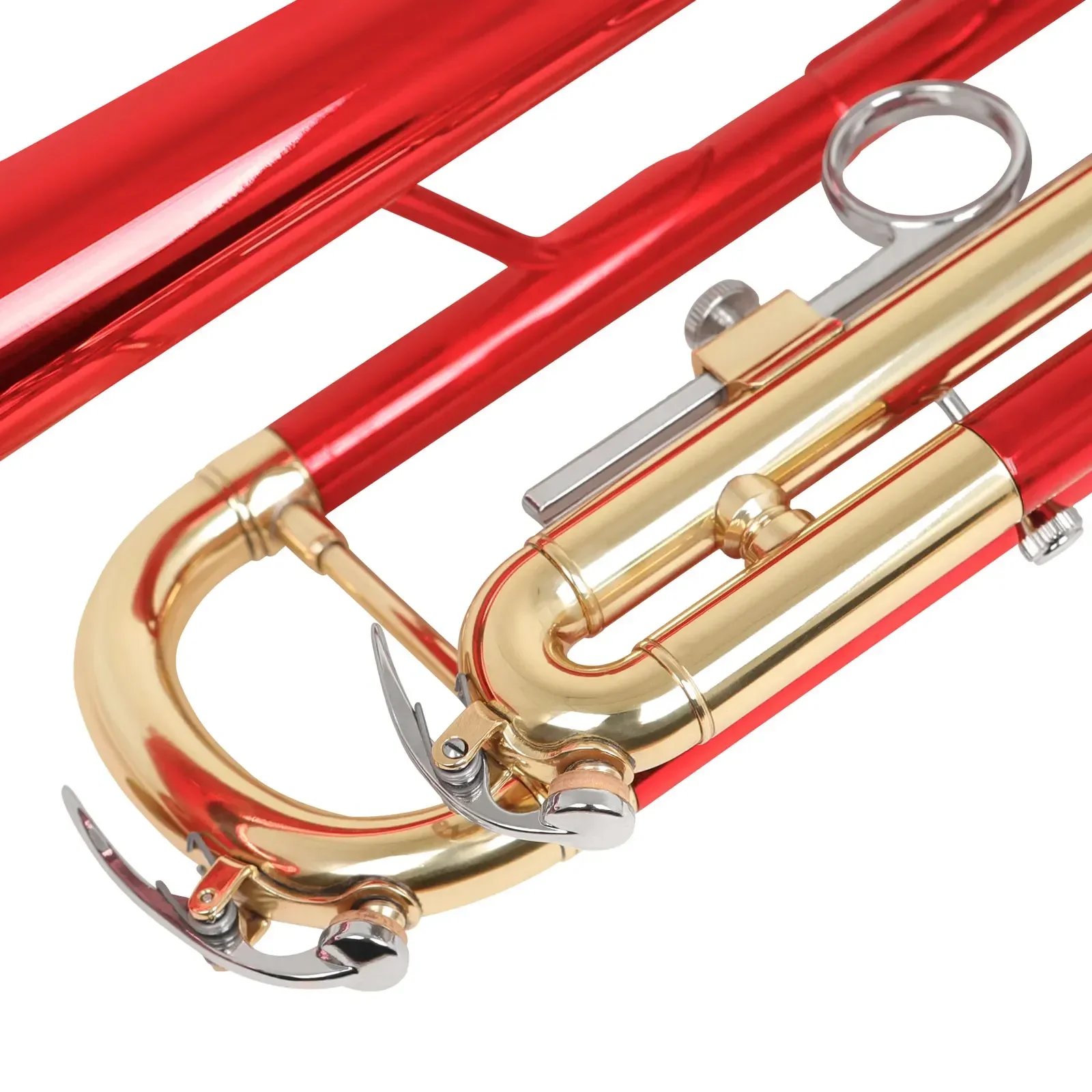 SLADE Gold-Plated Trumpet Brass LT-800 Standard Bb Trumpet Set For Student Beginner With Hard Case Gloves 7 C Mouthpiece
