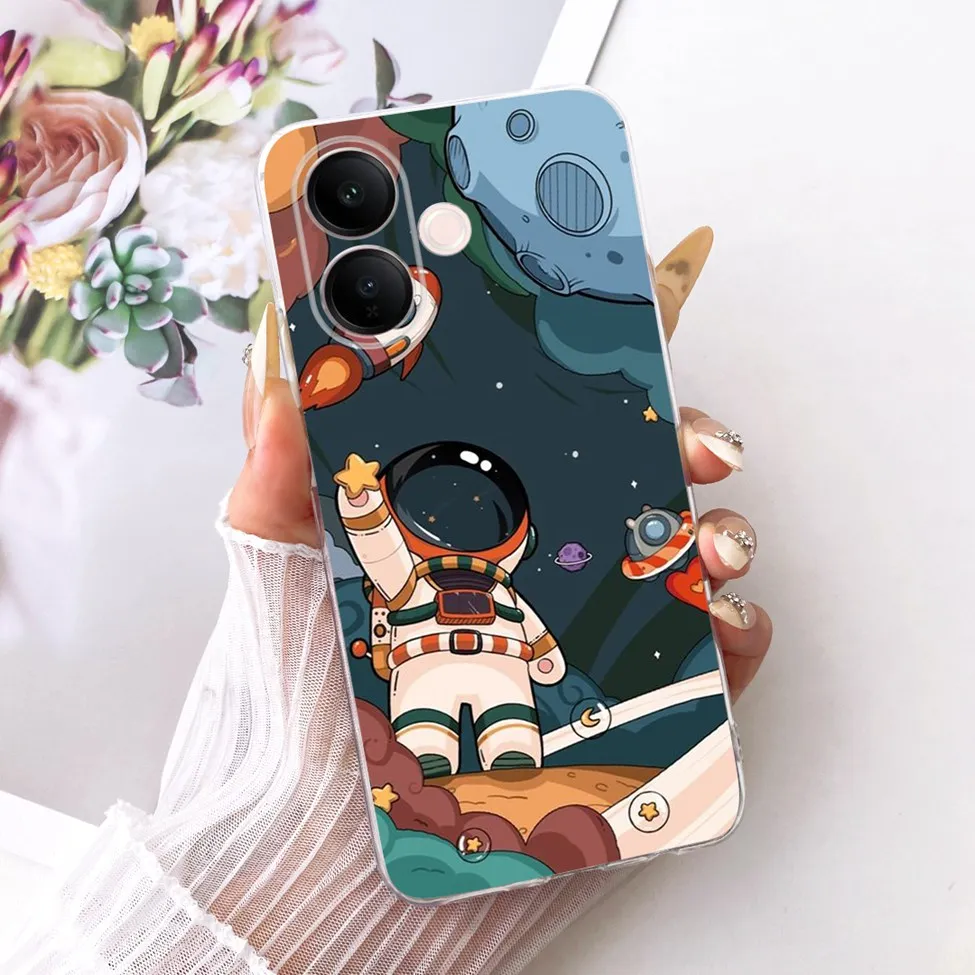 Clear Luxury Cute Cat & Butterfly Painted Case