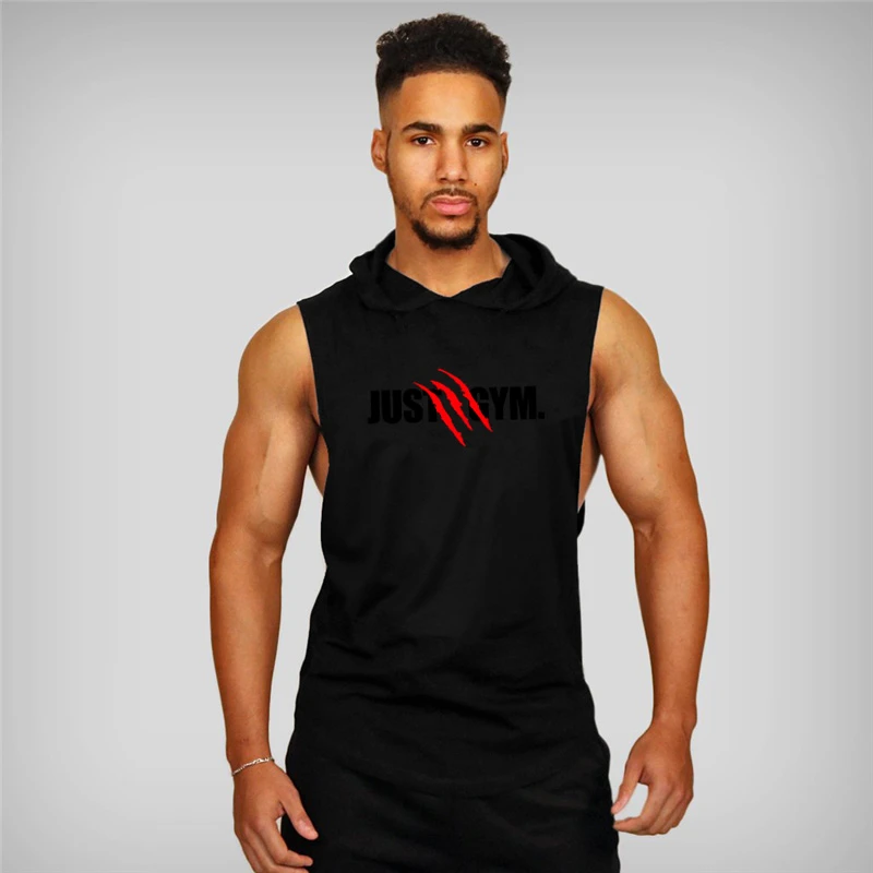 Guys Camiseta sin mangas con capucha para hombre, ropa deportiva para gimnasio, chaleco de tirantes| | - AliExpress