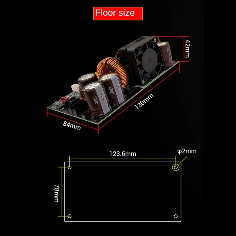 ZK-10022 CNC 스텝 다운 DC 전원 공급 장치, 블랙 PCB, 가변 전압 및 정전압 정전류 모듈