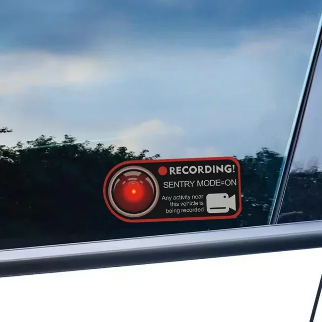 Warning Sticker for Tesla Model 3/Y/S/X/3+ Invader Sentinel Sentry Mode Static Window Warning Anti Theft Sticker Car Accessories 1