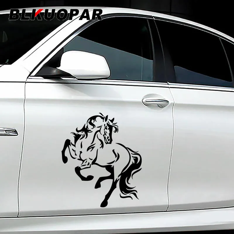 

BLKUOPAR 43cm x 36.71cm Horse Silhouette Creative Scratch-Proof Decal Sunscreen Trunk Windshield Refrigerator Car Door Protector