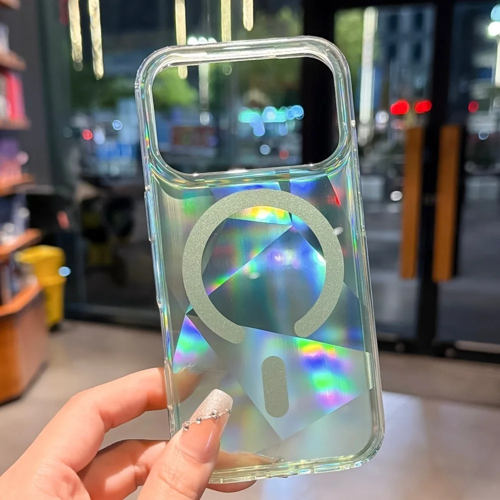 Luxury Neon Gradient Phone Case with Four-Corner Anti-Knock Protection