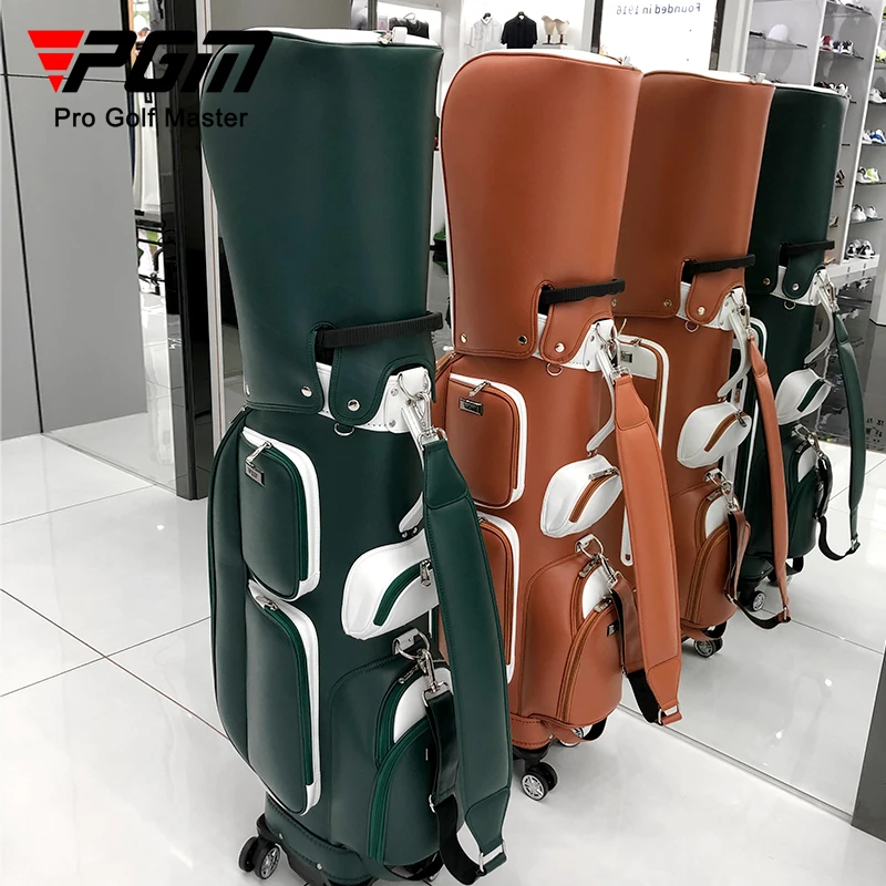 

PGM new golf bag Korean version Pull rod bag Golf waterproof microfiber four wheels can be flat push/drag