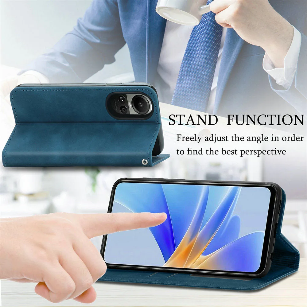 Reno 10 Pro Plus 7 Z 7A 5A Flip Case Leather Smooth Wallet Funda Reno 8 T Protect Book Capa for OPPO Reno8 Lite 5 F 4 Z 6 7Z 8T