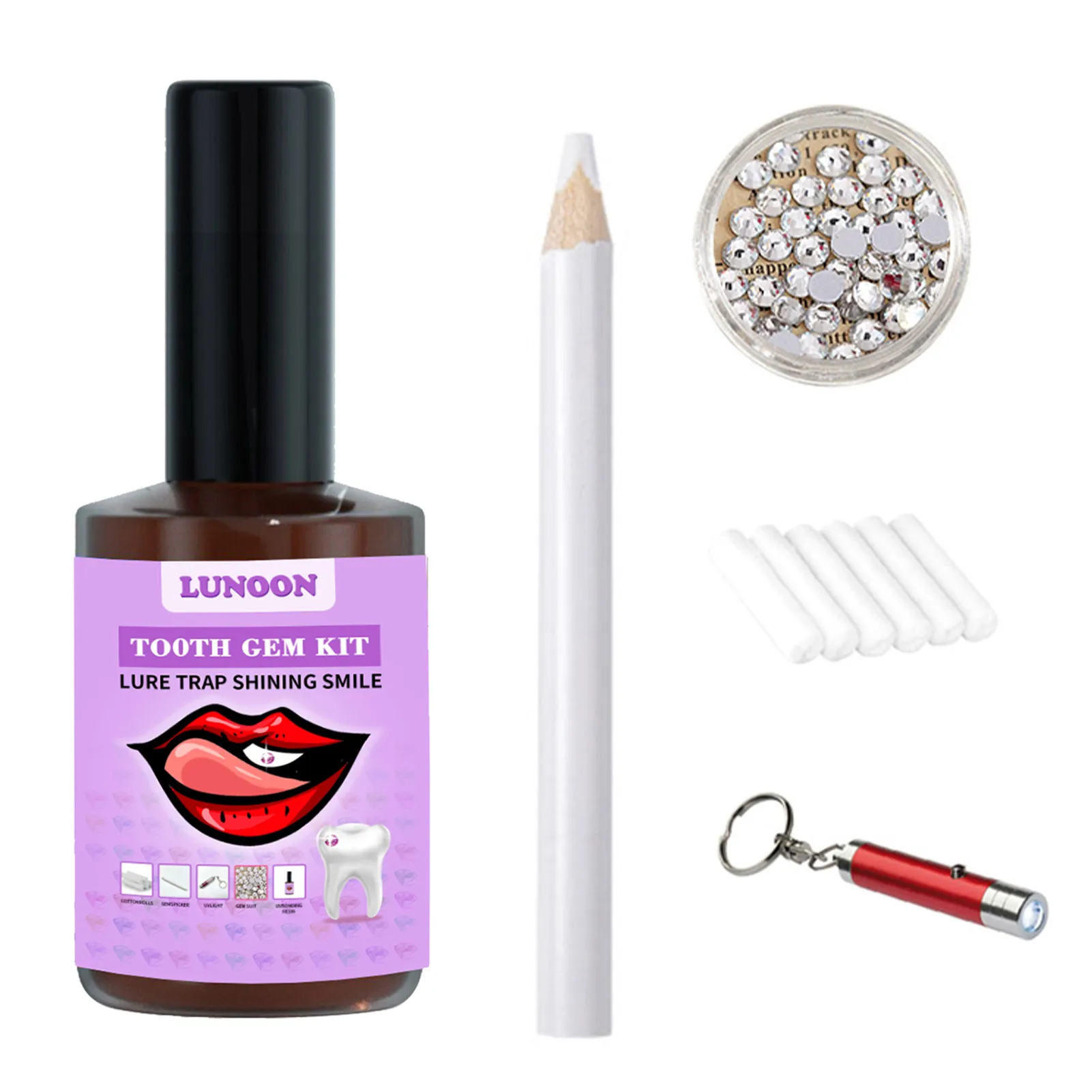 luretrap Luretrap Diy Tooth Gem Kit With Glue,Crystal Glue Jewelry Starter  Kit Tiktok