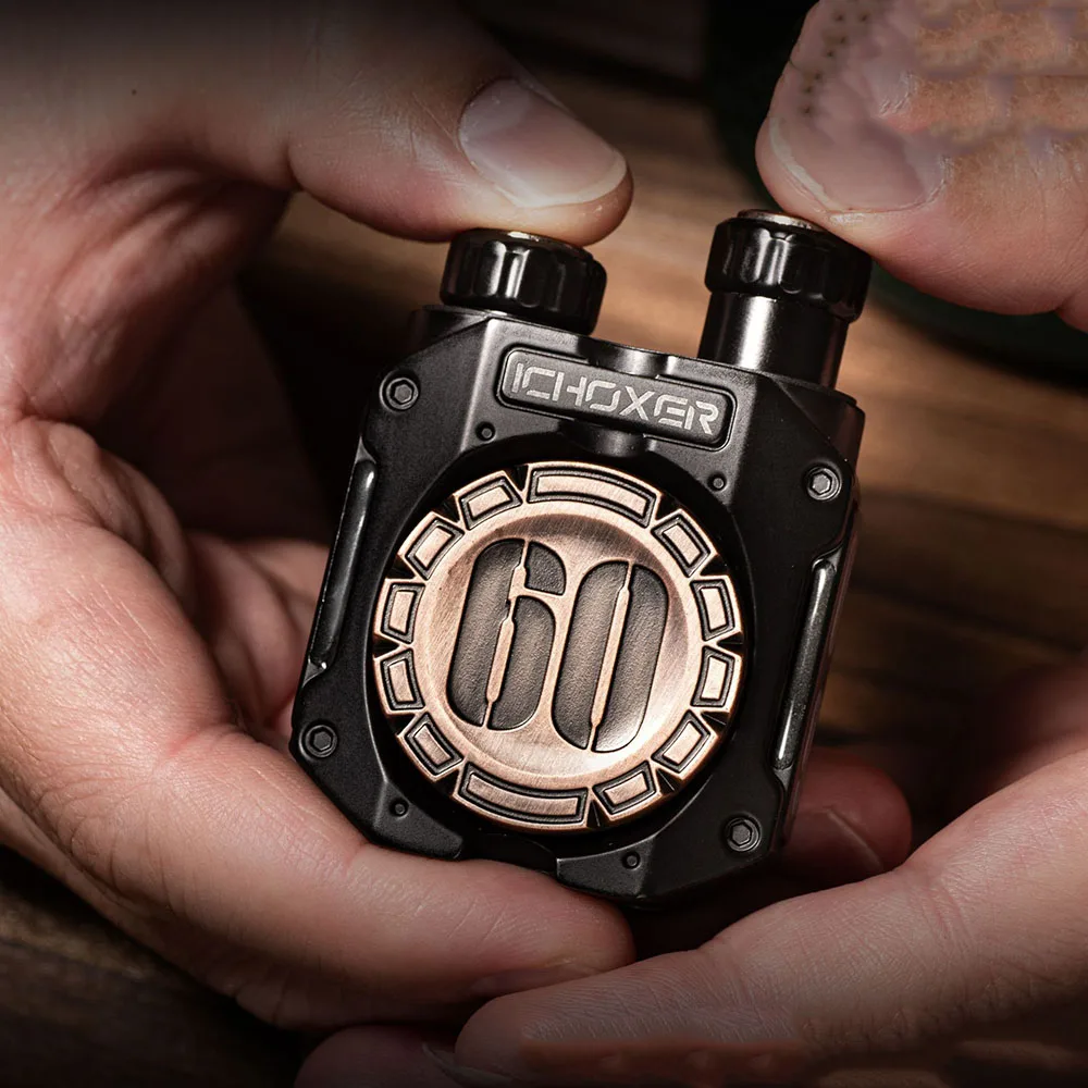 EDC Mechanical Twin Linkage Ratchet Button Luminous Coin Decompression Fidget Metal Magnetic Push Slider Stress Relief Toy Gift