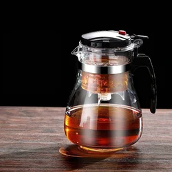 Elegant Glass Teapot with Built-In Filter - Perfect for Home, Office, and Gifts (1800ML)