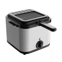 Electric Deep Fryer Mini Deep Fat Fryer Smart Home Fryer Large Capacity Oil-free French Fries Machine// 1.5L 2
