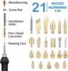 37Pcs pyrography wood burning kit For Beginners, Adjustable Professional wood burner pen Tool and Accessories, woodburning Embos 2