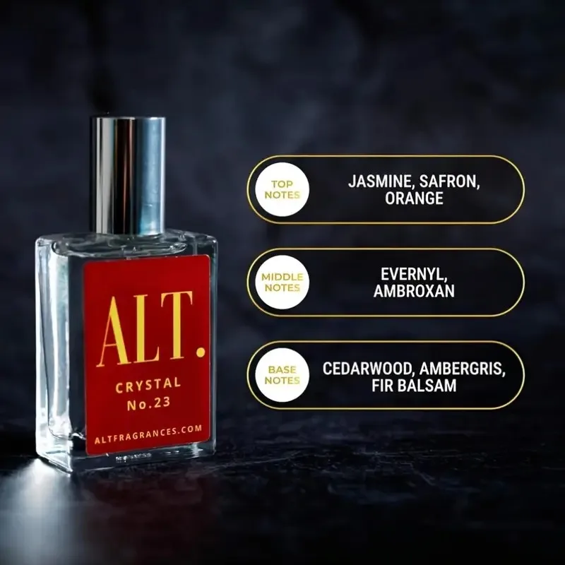 ALT. Crystal No.23 Unisex Eau de Parfum 60ml/2oz Long-lasting floral jasmine amber fragrance 4