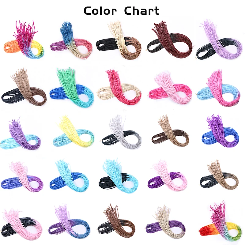 Long Straight Zizi Braids Hair Extensions Synthetic Hair Ombre Colorful 613 Blonde Pink Thin Box Braids Zizi Braids Hair 6