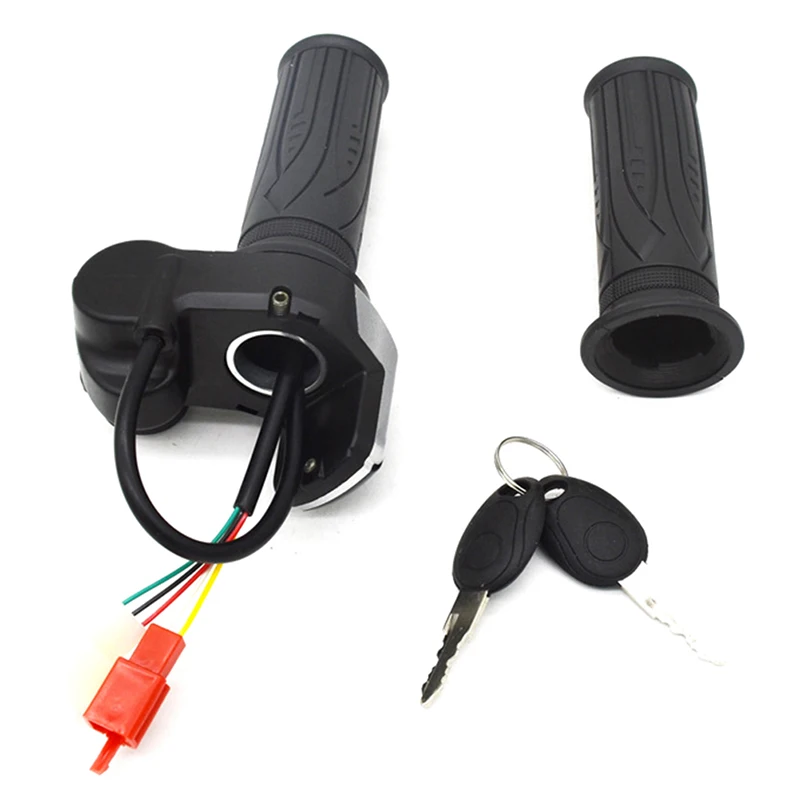 Electric Bike Throttle 36V48V Accelerator for E-bike/Electric Scooter Accessory Throttle Handlebar with LED Display