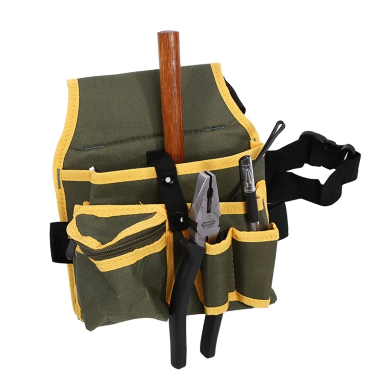 1 PC Canvas Tool Belt Bag Pocket Portable Repair Tools Workshop Hammer Adjustable Waist Carpenters Garden Bag Dropshipping