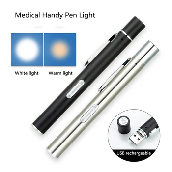 휴대용 LED 손전등, 의료 응급 처치 펜 라이트, 토치 램프 보기, 눈동자 목 펜 라이트, 작업 조명