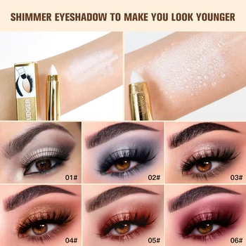 New Double-head Metallic Eyeshadow Stick Shimmer Eyeshadow Pencil Ultra Pigmented And Long Lasting Cream Eye Shadow Pen - Thumbnail 3