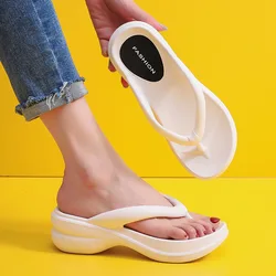 Summer New Women Flip Flops Fashion Platform Wedge Heels Slippers 2024 Female Casual Slippers Comfortable EVA Beach Flip Flops