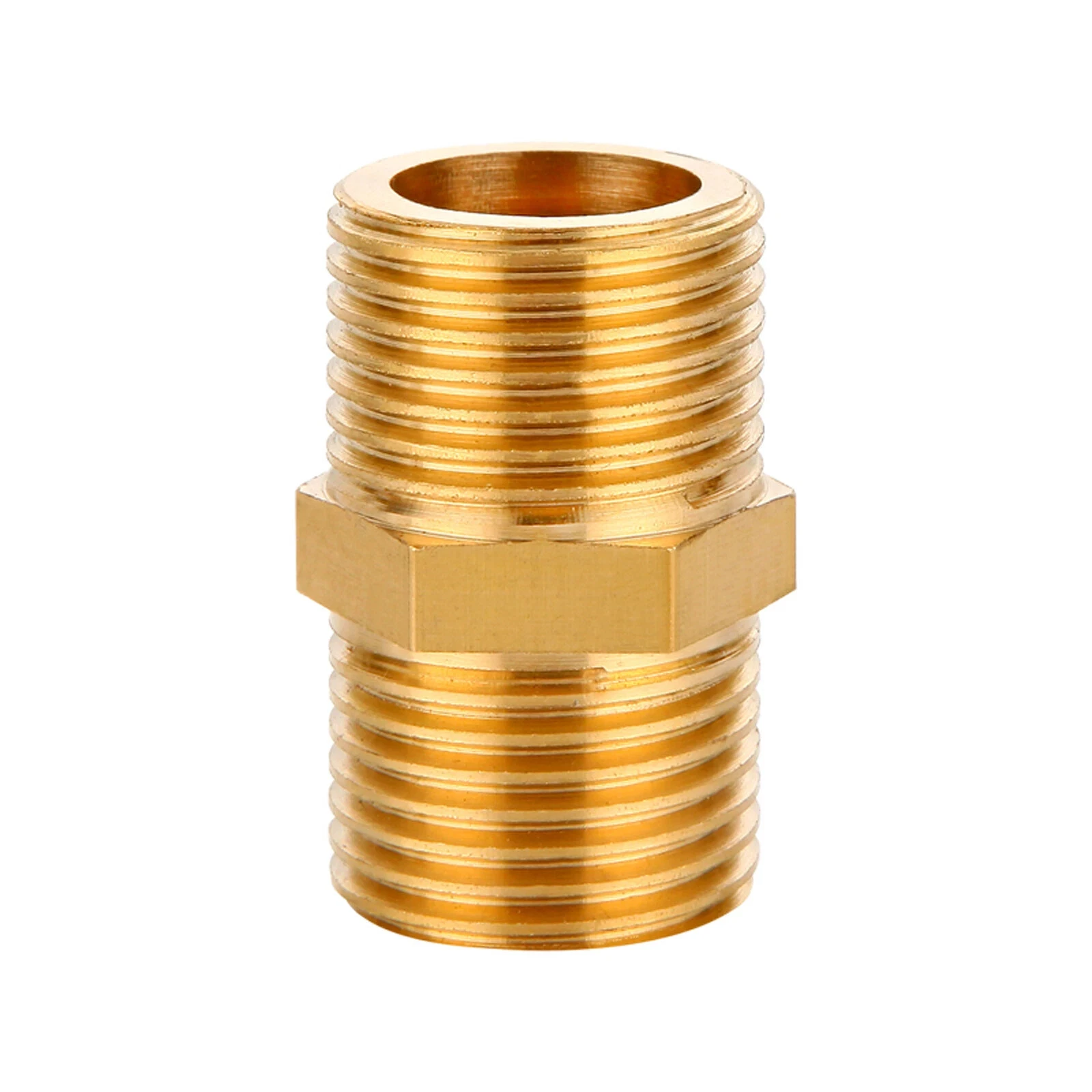 Hgudesign 304 Stainless Steel Hex Nipple, High Pressure Pipe Fitting With 3 4 X 3 4 Npt Male Thread Pipe Adapter 1 Piece