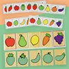Wooden Montessori Early Education Fruit Vegetable Pairing Puzzle Kids Color Recognition Game Educational Toys For Children 5