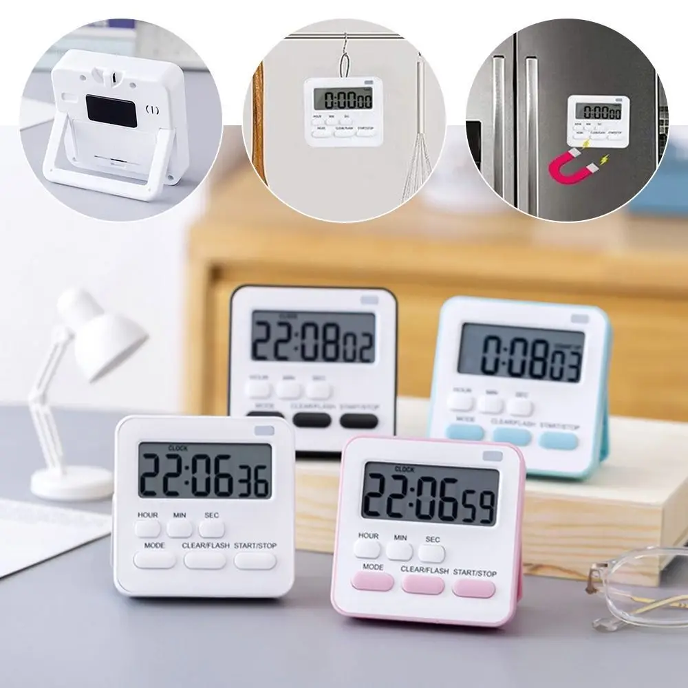Digital LCD Display Kitchen Timer with Alarm Clock Function